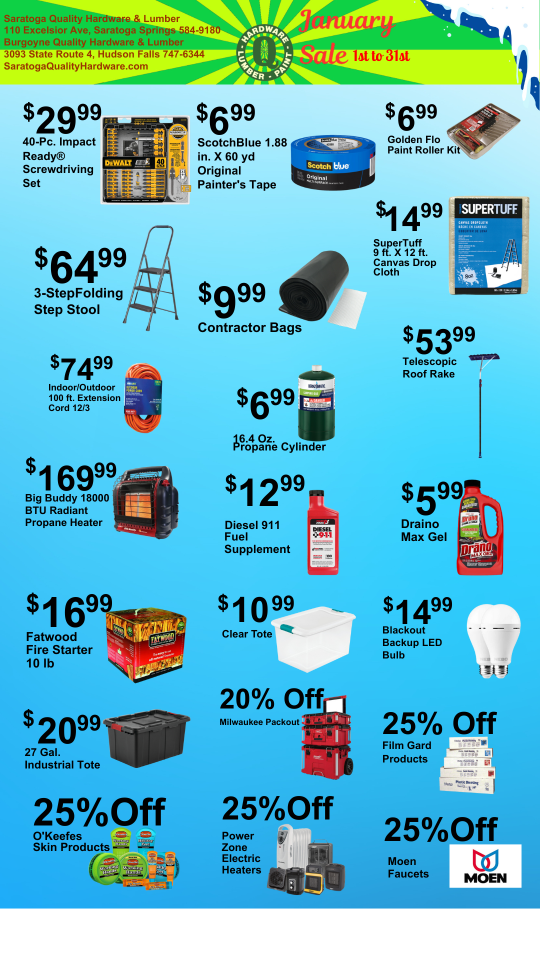 items on sale in january